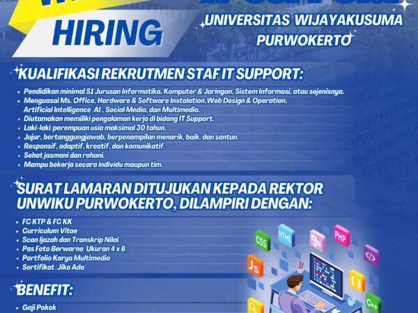 WE ARE HIRING IT SUPPORT